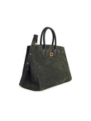 Burberry 'Rocking Horse' Green Suede Bag