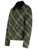 Giacca di cotone verde "check" Burberry