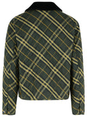 Giacca di cotone verde "check" Burberry