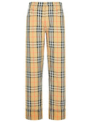 Burberry Check' Beige Cotton Pants