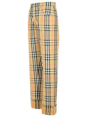 Burberry Check' Beige Cotton Pants