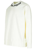 Palm Angels White Cotton Sweatshirt