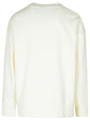 Palm Angels White Cotton Sweatshirt
