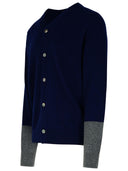 Comme Des Garçons Shirt Navy Wool Cardigan