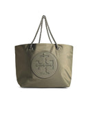 Tory Burch 'Ella' Green Nylon Shopping Bag