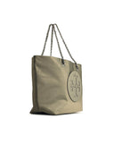 Tory Burch 'Ella' Green Nylon Shopping Bag