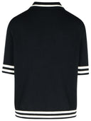 Balmain 'Signature' Black Cotton Blend Polo Shirt