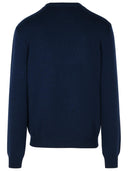 Balmain Blue Merino Wool Blend Sweater