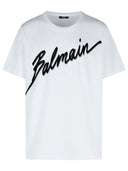 Balmain White Cotton T Shirt