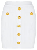 Mini falda Balmain en Blanca Viscose Blend