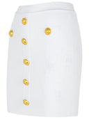 Mini falda Balmain en Blanca Viscose Blend