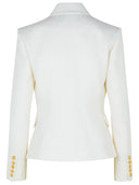 Balmain White Virgin Wool Blazer