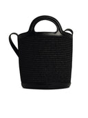 Marni 'Tropicalia' Black Straw Blend Bag