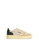Sneaker in pelle scamosciata beige "medaglia"