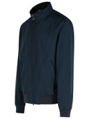 Barbour 'Royston' Navy Waxed Cotton Bomber Jacket