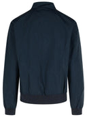 Barbour 'Royston' Navy Waxed Cotton Bomber Jacket