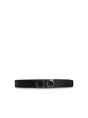 Salvatore Ferragamo Reversible Black Lear Belt