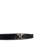 Salvatore Ferragamo Reversible Black Lear Belt