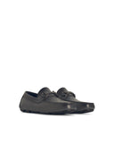 Salvatore Ferragamo Black Lear Loafers