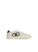 Salvatore Ferragamo 'Brandy' White Lear Sneakers