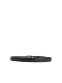 Salvatore Ferragamo Low Black Lear Belt