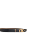 Salvatore Ferragamo Low Black Lear Belt