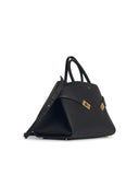 Salvatore Ferragamo 'Hug' Black Lear Bag