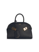Salvatore Ferragamo 'Hug' Mini Bag In Black Lear