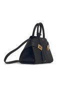 Salvatore Ferragamo 'Hug' Mini Bag In Black Lear