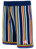 Pantaloncini bermuda multicolore "all'uncinetto"