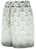 Casablanca Grey Silk Bermuda Shorts