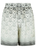 Casablanca Grey Silk Bermuda Shorts
