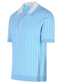 Polo Casablanca en coton bleu clair