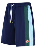 Casablanca 'Track' Blue Polyester Bermuda Shorts