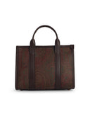 Etro Small 'Arnica' Brown Cotton Blend Bag