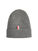 Thom Browne '4 Bar' Grey Cashmere Beanie