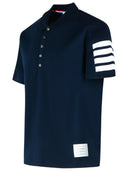 Thom Browne 'Mini Collar' Navy Cotton T-shirt