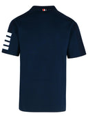 Thom Browne 'Mini Collar' Navy Cotton T-shirt