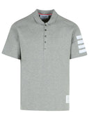 Thom Browne 'Mini Collar' Grey Cotton T Shirt