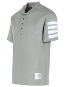Thom Browne 'Mini Collar' Grey Cotton T Shirt