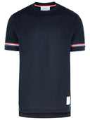 Thom Browne 'Cuff' Navy Cotton T Shirt