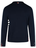 Thom Browne "Stitch" Magi di cotone blu scuro