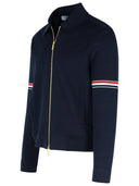 Thom Browne Navy Cotton Bomber Jacket
