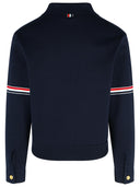 Thom Browne Navy Cotton Bomber Jacket