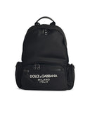 Mochila de mezcla de nylon negro de Dolce & Gabbana