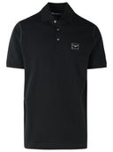Dolce & gabbana svart bomullspolo skjorta