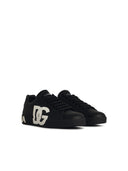 Dolce & Gabbana Portofino Black Lear Sneakers