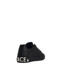 Dolce & Gabbana Portofino Black Lear Sneakers