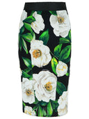 Dolce＆Gabbana'Gardenia'黑色聚酯混合裙