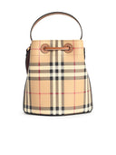 Burberry 'revisar' la bolsa de cubo en la mezcla de poliuretano marrón